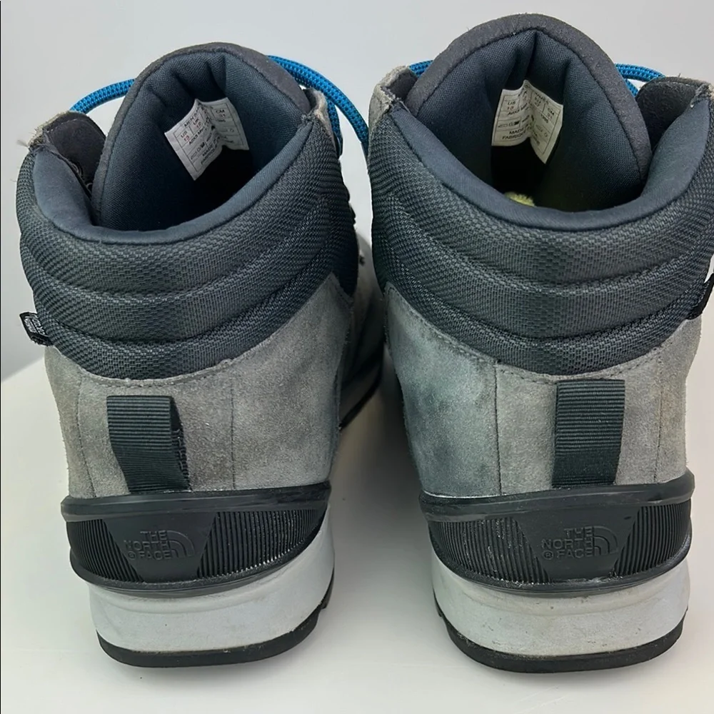 The North Face Larimer Waterproof Gray and Blue Outdoor Winter Mid Boots